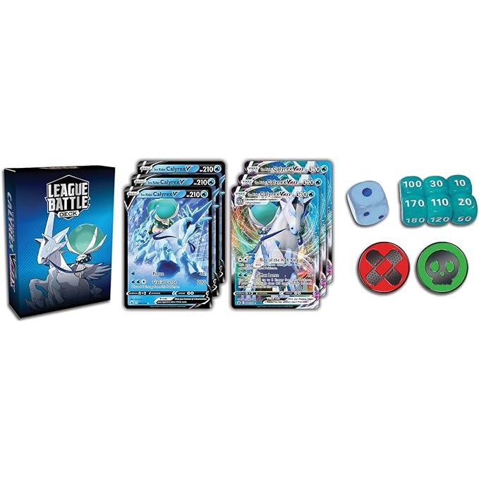 Cadet Blue Pokemon TCG: Ice Rider Calyrex VMAX League Battle Deck (60 cards Ready to Play Deck, 3 Foil V Cards & 3 Foil VMAX Cards) Toyzoona 714jY1IddcL._AC_SX679.jpg