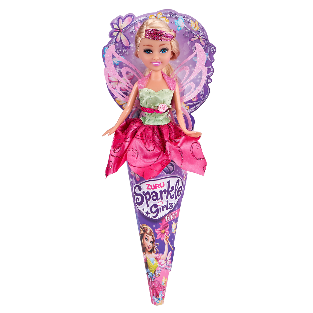 Rosy Brown Sparkle Girlz Fairy Doll 10006 by ZURU HALSON ENTERPRISE 10006_SPARKLE_GIRLZ-DOLLS-10.5-Fairy_Princess_In_Cone_02.png Dolls and Playsets