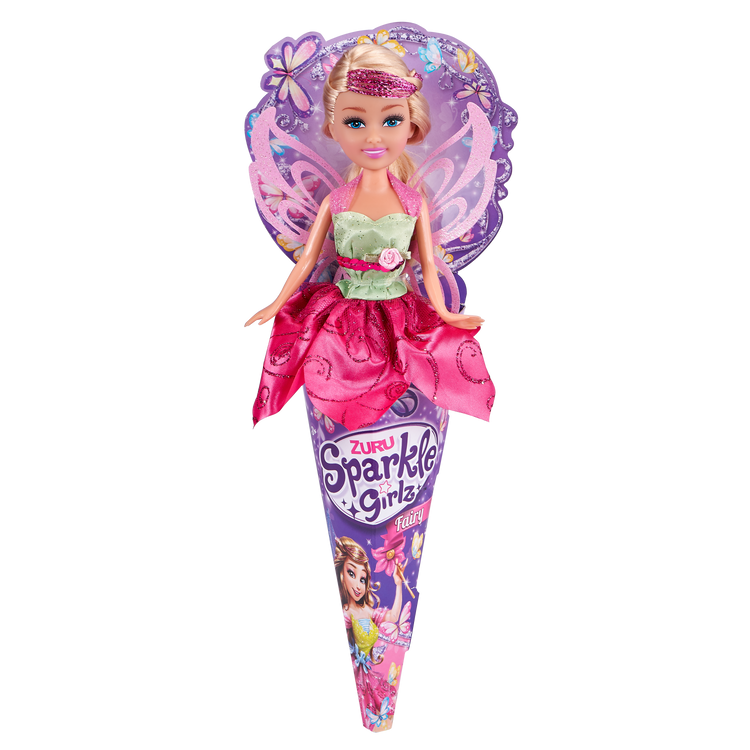 Rosy Brown Sparkle Girlz Fairy Doll 10006 by ZURU HALSON ENTERPRISE 10006_SPARKLE_GIRLZ-DOLLS-10.5-Fairy_Princess_In_Cone_02.png Dolls and Playsets