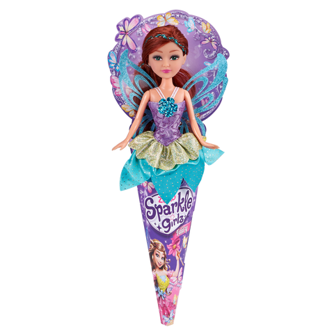 Gray Sparkle Girlz Fairy Doll 10006 by ZURU HALSON ENTERPRISE 10006_SPARKLE_GIRLZ-DOLLS-10.5-Fairy_Princess_In_Cone_04.png Dolls and Playsets