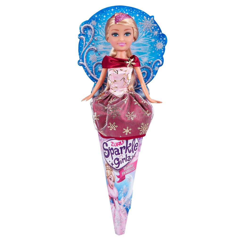 Gray Sparkle Girlz Winter Princess Doll 10017 by ZURU HALSON ENTERPRISE 10017BQ2_SPARKLE_GIRLZ-DOLLS-10.5-Winter_Princess_In_Cone_04.png Dolls and Playsets