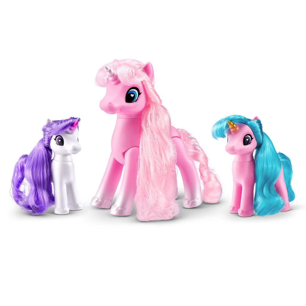 Thistle Sparkle Girlz Unicorn Set of 3 100373 by ZURU Toyzoona 100373_ZURU_SPARKLE_GIRLZ-_ACCESSORIES-UNICORNS_PONIES-Sparkle_Unicorn_Set_Of_3_OOP_04A.png Dolls and Playsets