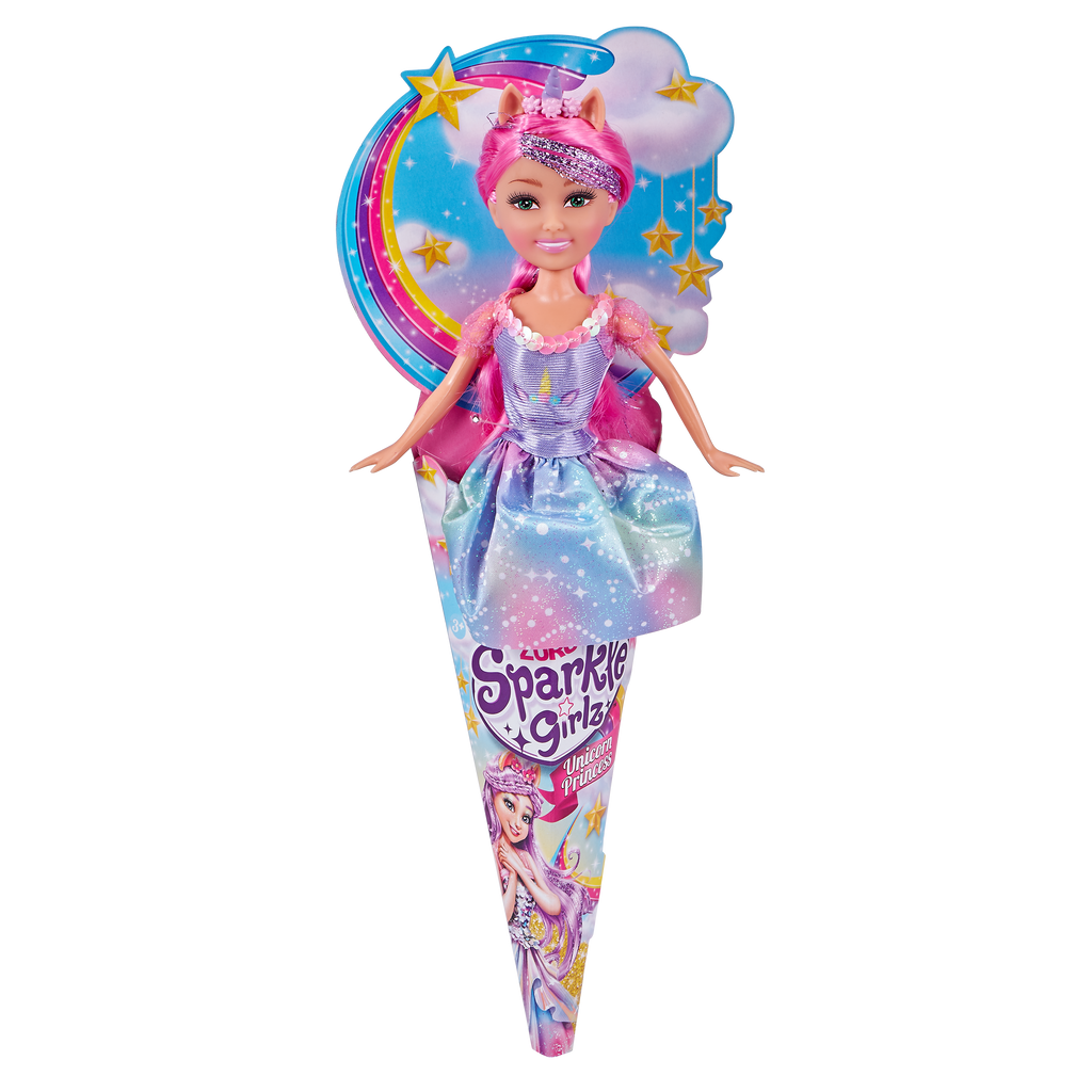 Gray Sparkle Girlz Unicorn Princess Doll 10092 by ZURU HALSON ENTERPRISE 10092BQ2_SPARKLE_GIRLZ-DOLLS-10.5-Unicorn_Princess_In_Cone_05.png Dolls and Playsets