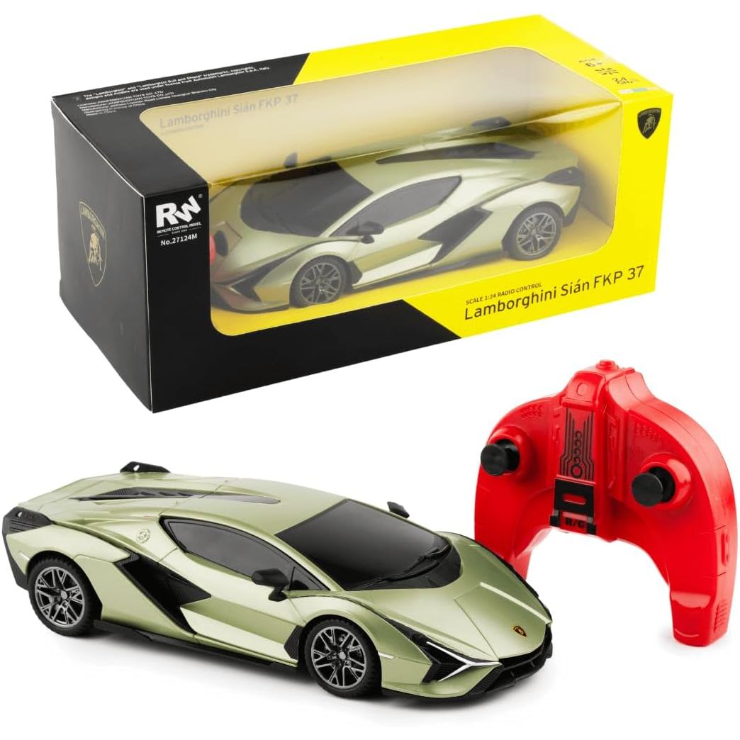 Radiografisch bestuurbare auto lamborghini 1:24 aventador svj roadster neon groen Radiografisch bestuurbare auto lamborghini 1:24 aventador svj roadster neon groen