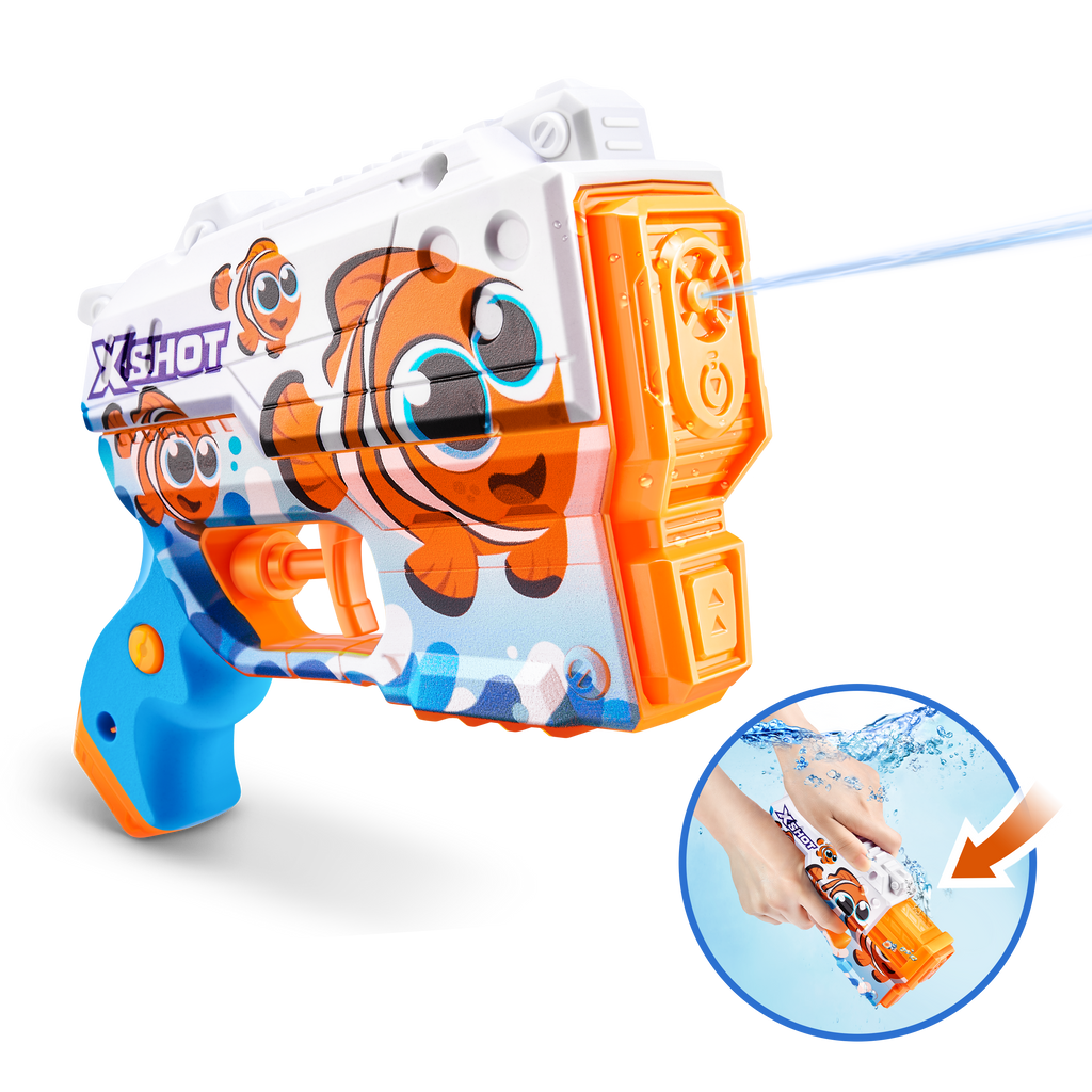 Steel Blue XSHOT Junior Fast-Fill Water Blaster 118143 by ZURU HALSON ENTERPRISE 118143A_XSHOT_Fast-FillJunior_Singlepack_EcommerceHero_01.png Action Figures and Play Sets