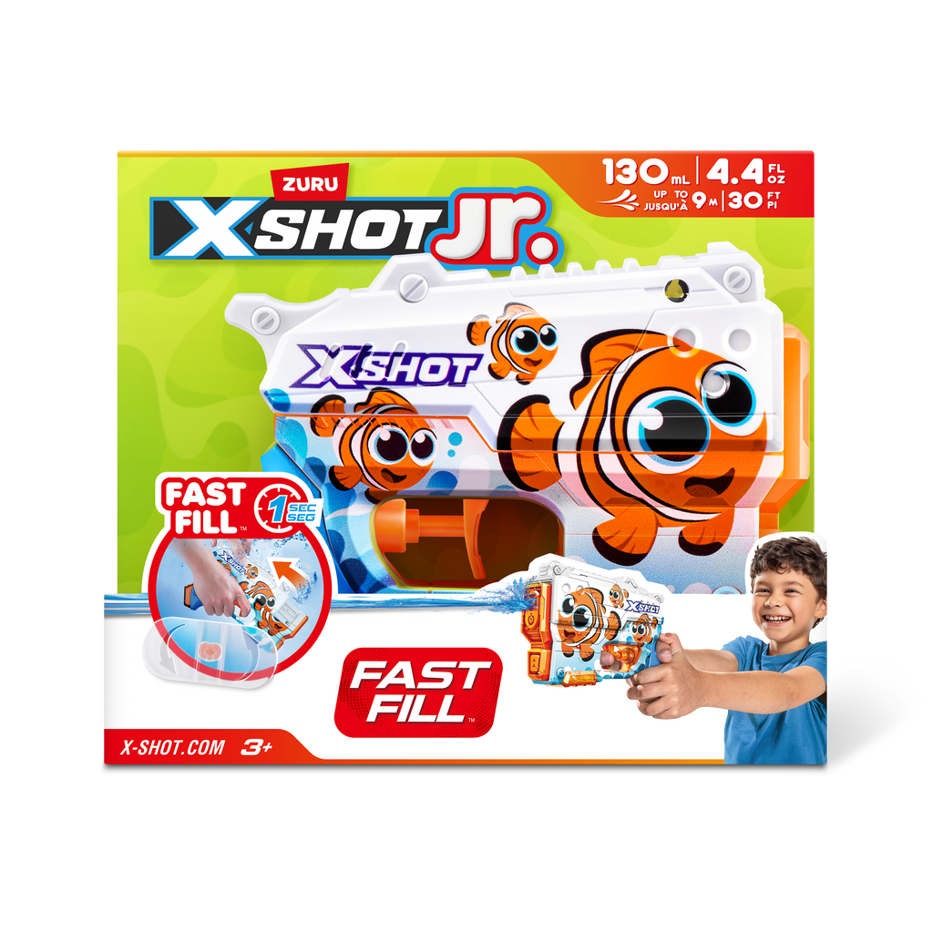 Dark Slate Gray XSHOT Junior Fast-Fill Water Blaster 118143 by ZURU HALSON ENTERPRISE 118143A_XSHOT_Fast-FillJunior_Singlepack_FrontofPack_01.png Action Figures and Play Sets