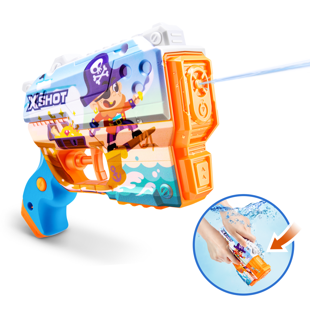 Light Gray XSHOT Junior Fast-Fill Water Blaster 118143 by ZURU HALSON ENTERPRISE 118143B_XSHOT_Fast-FillJunior_Singlepack_EcommerceHero_01.png Action Figures and Play Sets