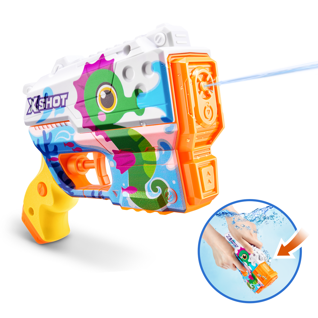 Steel Blue XSHOT Junior Fast-Fill Water Blaster 118143 by ZURU HALSON ENTERPRISE 118143D_XSHOT_Fast-FillJunior_Singlepack_EcommerceHero_01.png Action Figures and Play Sets