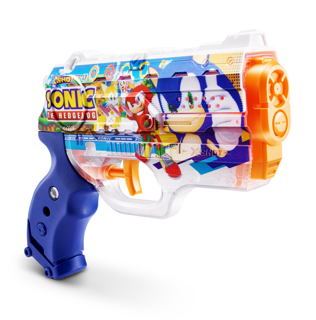 Light Gray XSHOT Fast-Fill Skins Nano Sonic The Hedgehog Water Blaster 118166 by ZURU HALSON ENTERPRISE 118166_XSHOTWATER_FAST-FILLSKINS-NANOBLASTER_OOP_01.png Action Figures and Play Sets
