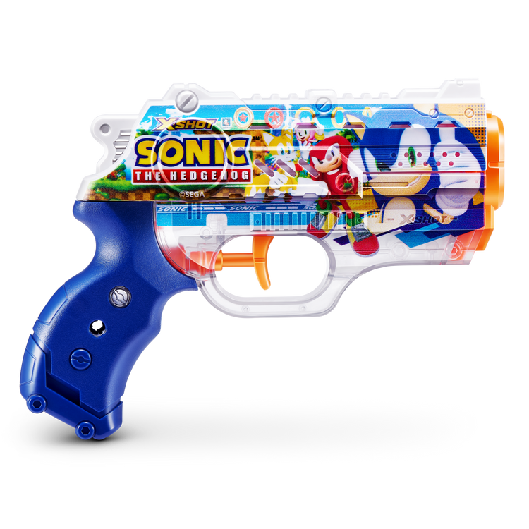 Light Gray XSHOT Fast-Fill Skins Nano Sonic The Hedgehog Water Blaster 118166 by ZURU HALSON ENTERPRISE 118166_XSHOTWATER_FAST-FILLSKINS-NANOBLASTER_OOP_02.png Action Figures and Play Sets