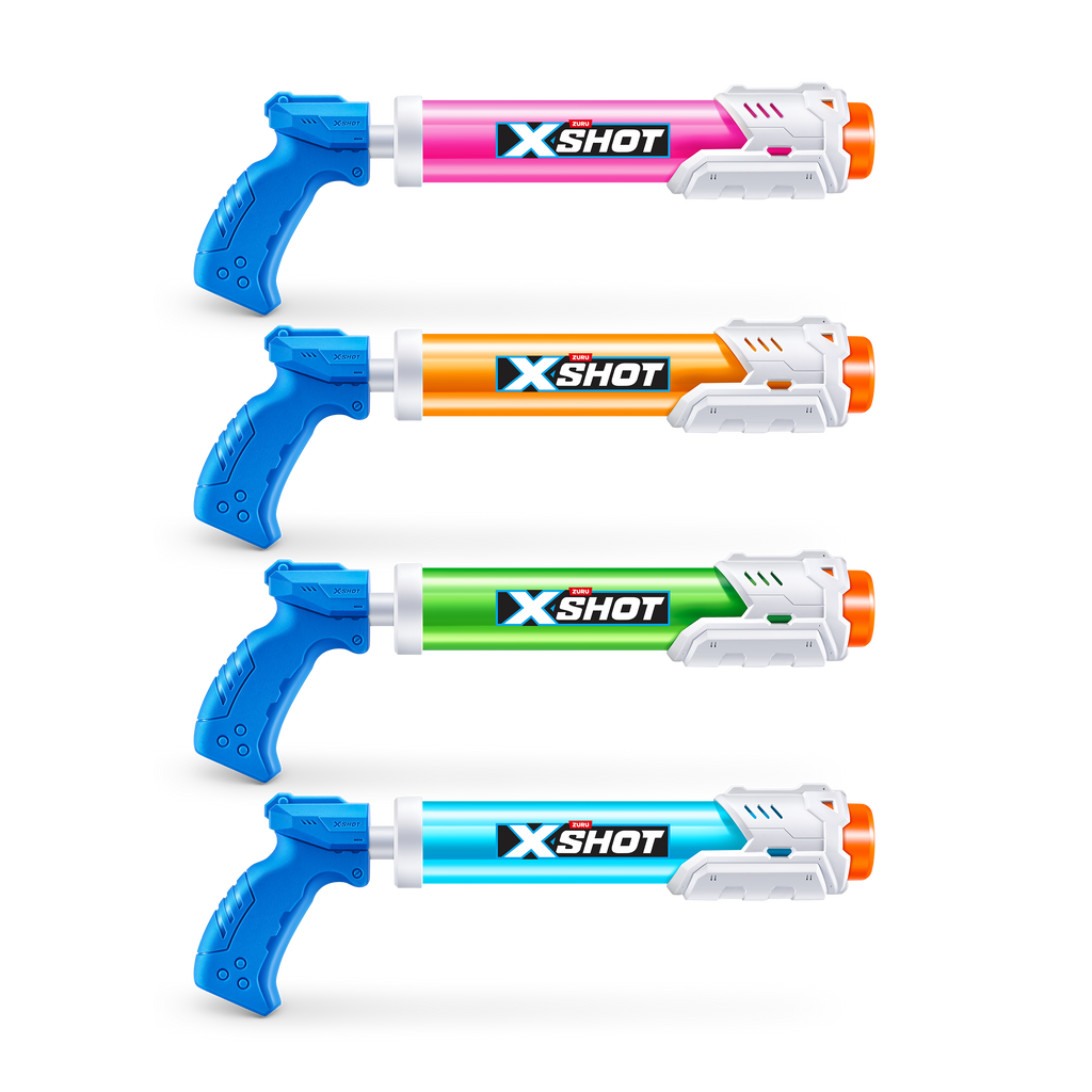 Light Gray XSHOT Water Warfare Small Tube Soaker 11850 By ZURU Toyzoona 11850_X-SHOT_WATER-WATER_WARFARE-TUBE_Soaker_Small_OOP_01.png Action Figures and Play Sets