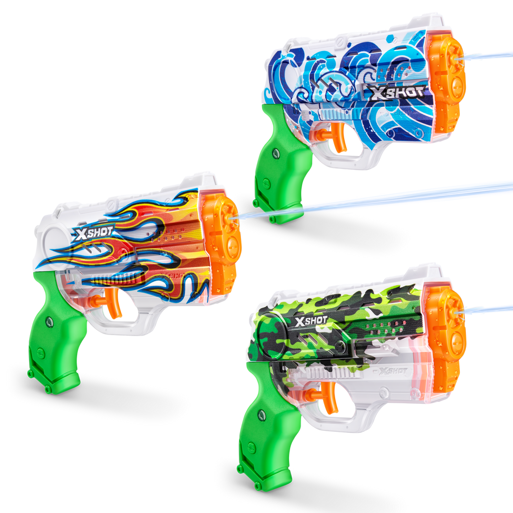 Light Gray XSHOT Fast-Fill Skins Nano Water Blaster 11853 by ZURU Toyzoona 11853_FAST-FILL_SKINS_NANO_OOP_Group_Shot_01.png Action Figures and Play Sets