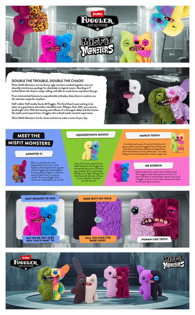 Dark Slate Gray Fuggler Misfit Monsters 9-inch Series 1 15726 by ZURU HALSON ENTERPRISE 15726_FUGGLER_MISFITMONSTERS_SERIES1_EBC.jpg Plush Toys