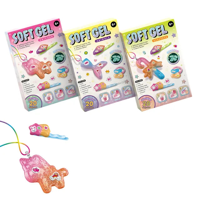 Light Gray Soft Gel Necklace & Bracelet Making Kit for Kids - Jewellery Making Kit - Non-Toxic - Colorful DIY Kit with Pendant Charms - Gift Toy for Girls - Ages 6+ HALSON ENTERPRISE 1_0d1f2993-0e3d-4764-8c3d-62c51803c6c7.webp Arts and Crafts