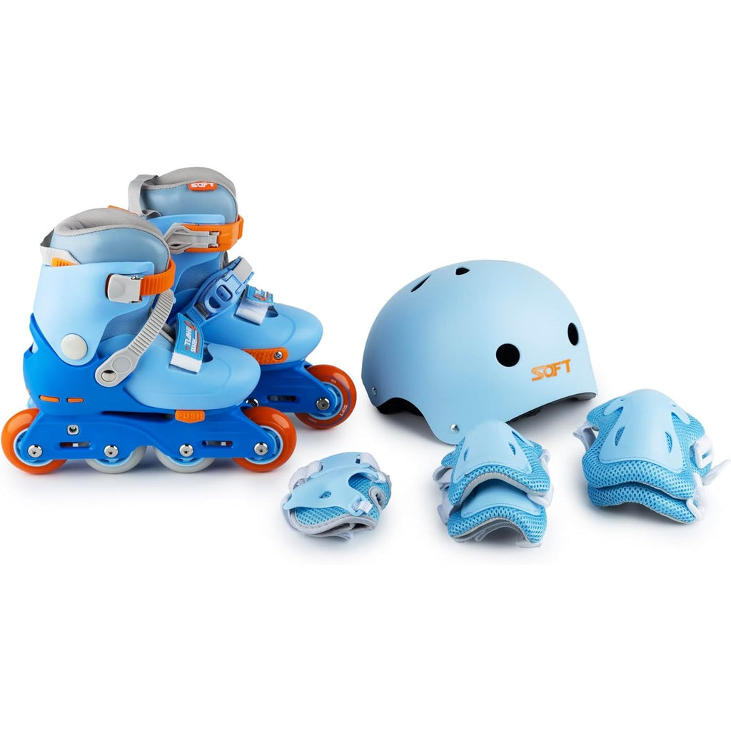 Light Blue Kids Inline Skates Set - Adjustable Roller Skates for Girls & Boys - Complete Set with Helmet & Pads - ABEC-7 Bearings - Size L (36-39) HALSON ENTERPRISE 1_372a2412-c1b1-4ff3-9f94-36d1dff2f35b.jpg Outdoor and Active Play