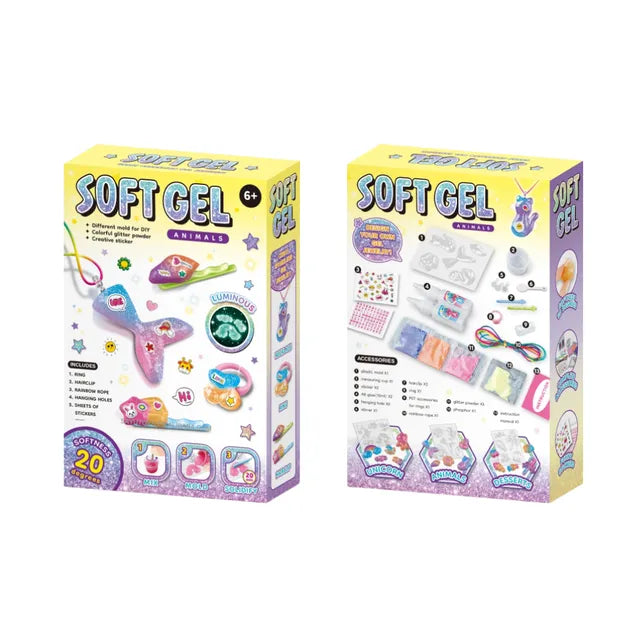 Light Gray Soft Gel Necklace & Bracelet Making Kit for Kids - Jewellery Making Kit - Non-Toxic - Colorful DIY Kit with Pendant Charms - Gift Toy for Girls - Ages 6+ HALSON ENTERPRISE 2_096b2587-39dd-4430-b4cb-b493d6967fb9.webp Arts and Crafts