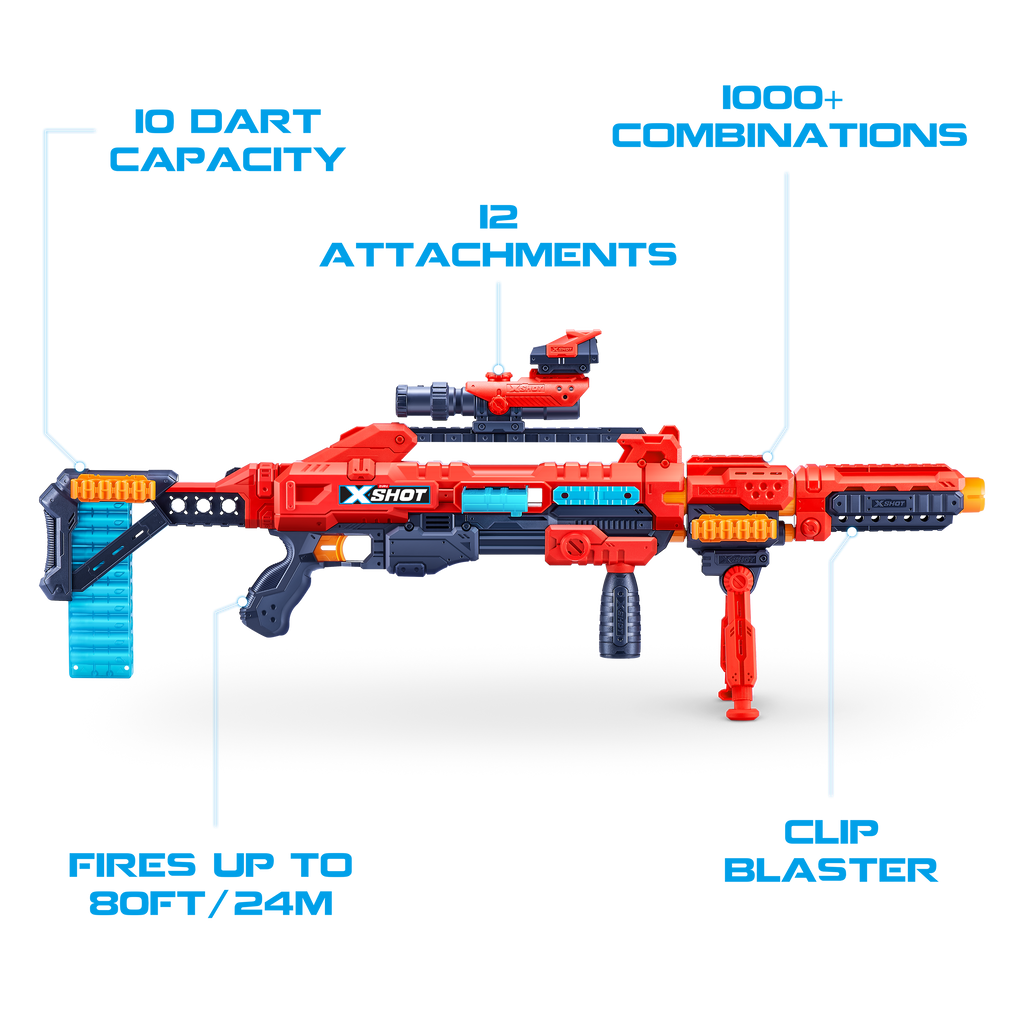 Dark Slate Gray XSHOT Excel Regenerator Blaster 36173 (48 Darts) by ZURU Toyzoona 36173_X-SHOT-EXCEL-Regenerator_OOP_04.png Battling Toys