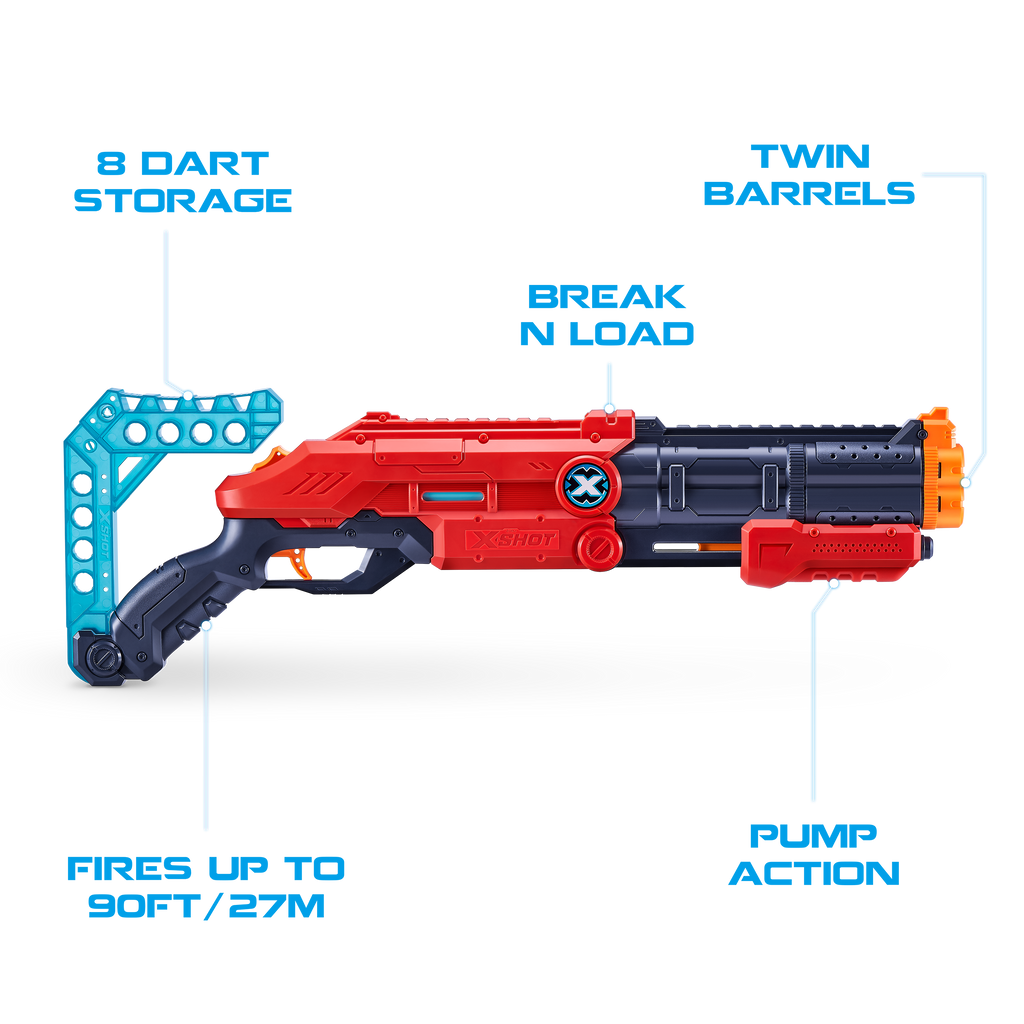 Dark Slate Gray XSHOT Excel Ultimate Shootout Pack 36251 (4 Blasters 48 Darts, 6 Cans) by ZURU Toyzoona 36251-Ultimate_shootout_pk-02.png Battling Toys