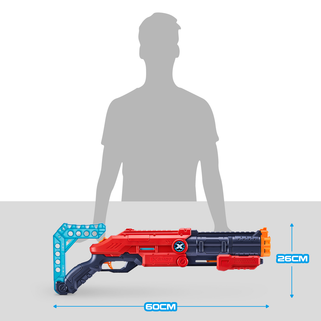 Light Gray XSHOT Excel Ultimate Shootout Pack 36251 (4 Blasters 48 Darts, 6 Cans) by ZURU Toyzoona 36251-Ultimate_shootout_pkd-03.png Battling Toys
