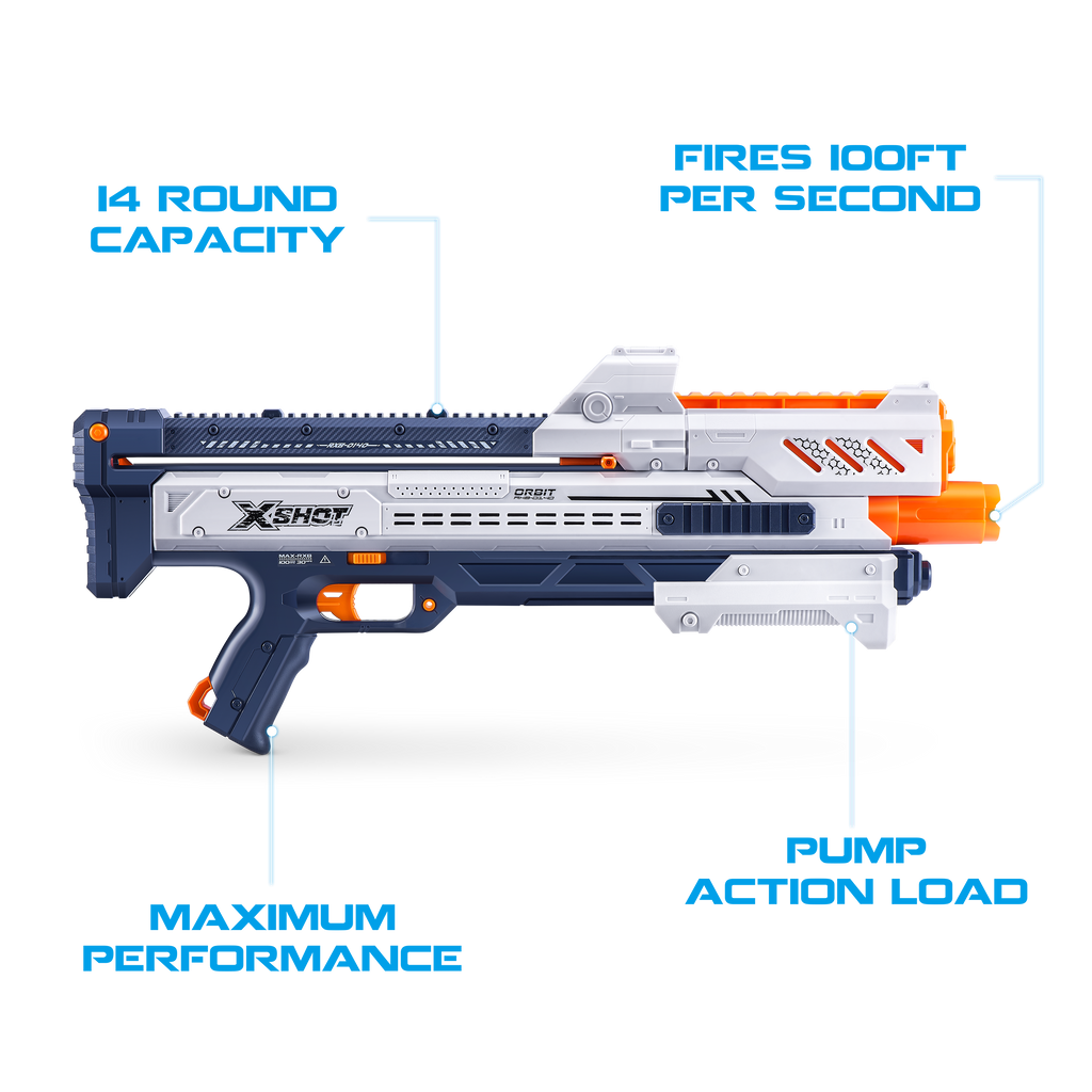 Light Gray XSHOT Chaos Orbit Blaster 36281 (24 Rounds) by ZURU HALSON ENTERPRISE 36281_X-SHOT-DART_BALL_BLASTER-CHAOS_Orbit_1x_Blaster_24_Dart_Balls_Open_Box_white-2psd.png Battling Toys