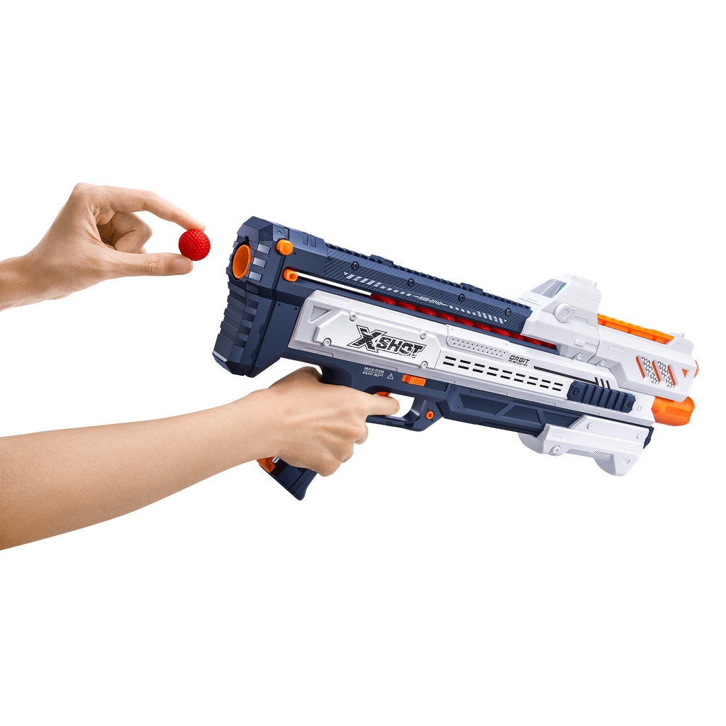 Gray XSHOT Chaos Orbit Blaster 36281 (24 Rounds) by ZURU HALSON ENTERPRISE 36281_X-SHOT-DART_BALL_BLASTER-CHAOS_Orbit_1x_Blaster_24_Dart_Balls_Open_Box_white_06.png Battling Toys