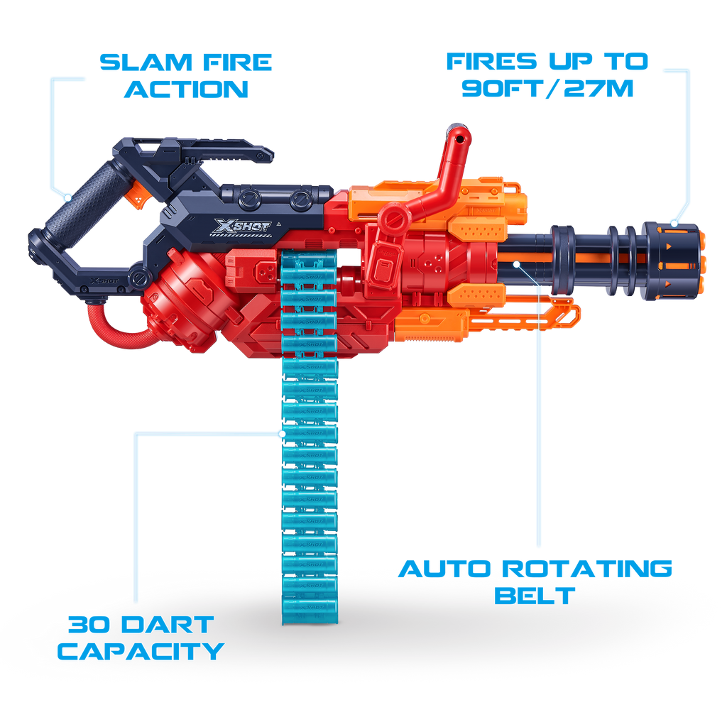 Dark Slate Gray XSHOT Excel Crusher Blaster 36382 (48 Darts) by ZURU Toyzoona 36382_X-SHOT-EXCEL--Crusher_35-Dart_Belt_Red-02.png Battling Toys