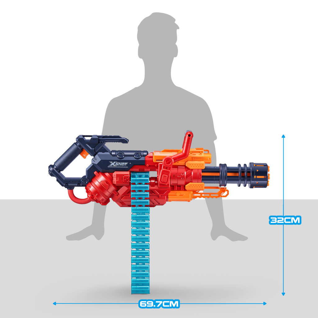 Light Gray XSHOT Excel Crusher Blaster 36382 (48 Darts) by ZURU Toyzoona 36382_X-SHOT-EXCEL--Crusher_35-Dart_Belt_Red-03.png Battling Toys