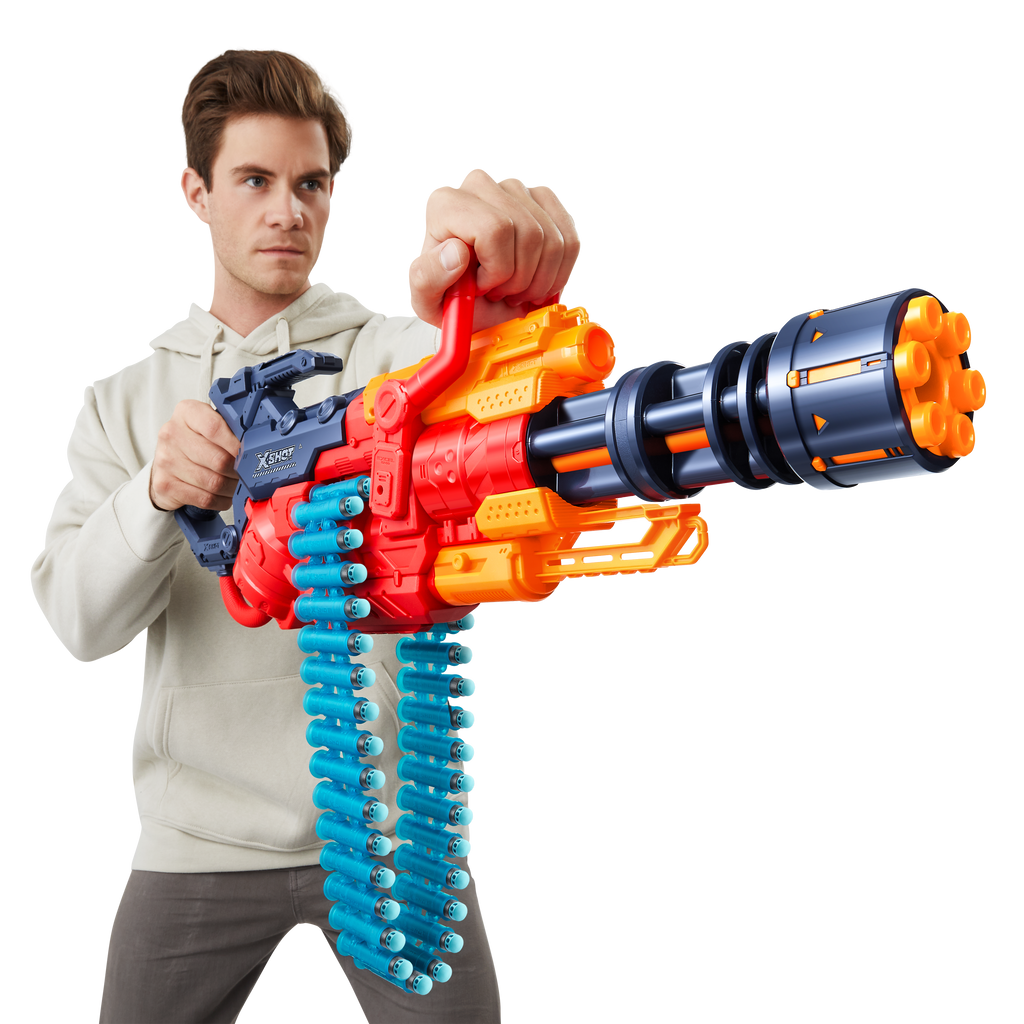 Gray XSHOT Excel Crusher Blaster 36382 (48 Darts) by ZURU Toyzoona 36382_X-Shot_Excel_Crusher_Lifestyle_01.png Battling Toys
