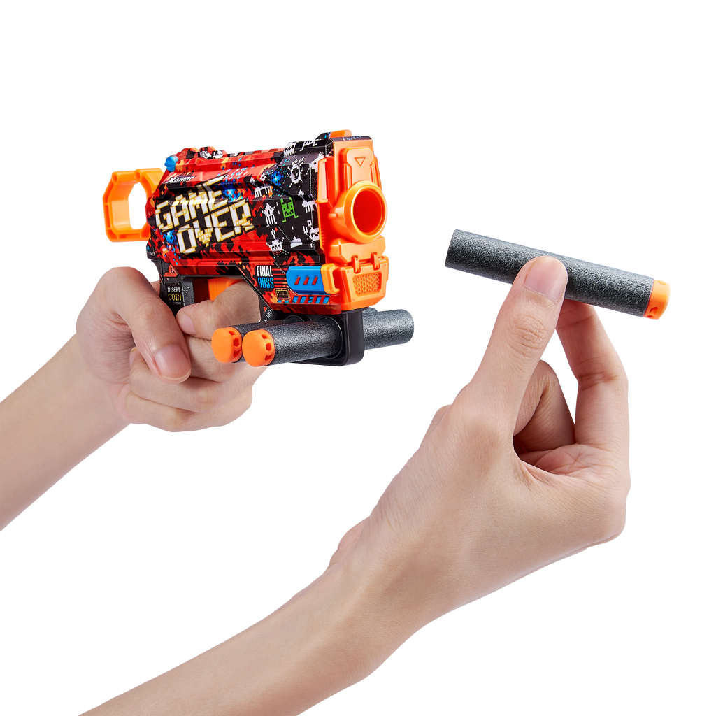 Tan XSHOT Skins Menace Dart Blaster 36515 (8 Darts) by ZURU HALSON ENTERPRISE 36515B_X-SHOT-SKINS-MENACE-GAME_Over_Lifesytle_02.png Battling Toys