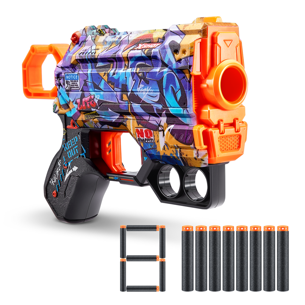 Dark Slate Gray XSHOT Skins Menace Dart Blaster 36515 (8 Darts) by ZURU HALSON ENTERPRISE 36515_X-SHOT-SKINS-MENACE_8_Darts_SK8.png Battling Toys