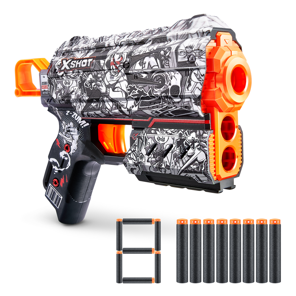 Dark Slate Gray XSHOT Skins Flux Dart Blaster 36516 (8 Darts) by ZURU HALSON ENTERPRISE 36516_X-SHOT-SKINS-FLUX_8_Darts_-06.png Battling Toys