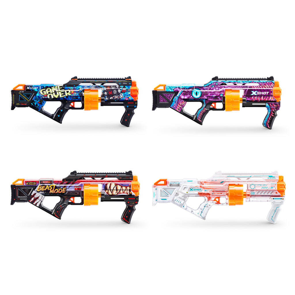 Light Gray XSHOT Skins Last Stand Dart Blaster - Game Over Skin 36518A (16 Darts) by ZURU HALSON ENTERPRISE 36518A_X-SHOT_SKINS_LAST_STAND_Game_Over_OOP_04.jpg Battling Toys