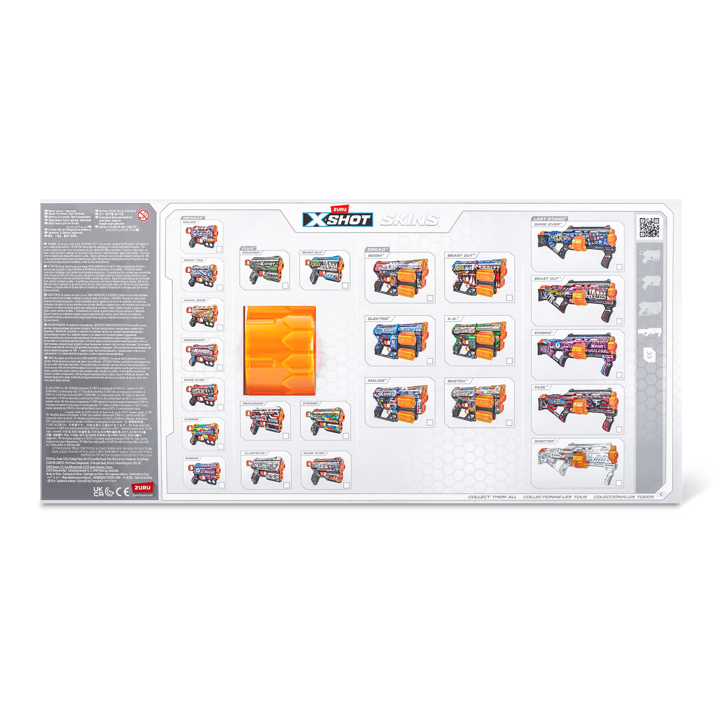 Lavender XSHOT Skins Last Stand Dart Blaster - Game Over Skin 36518A (16 Darts) by ZURU HALSON ENTERPRISE 36518P_X-SHOT-SKINS-LAST_STAND_Specter_back_of_pack_01.png Battling Toys