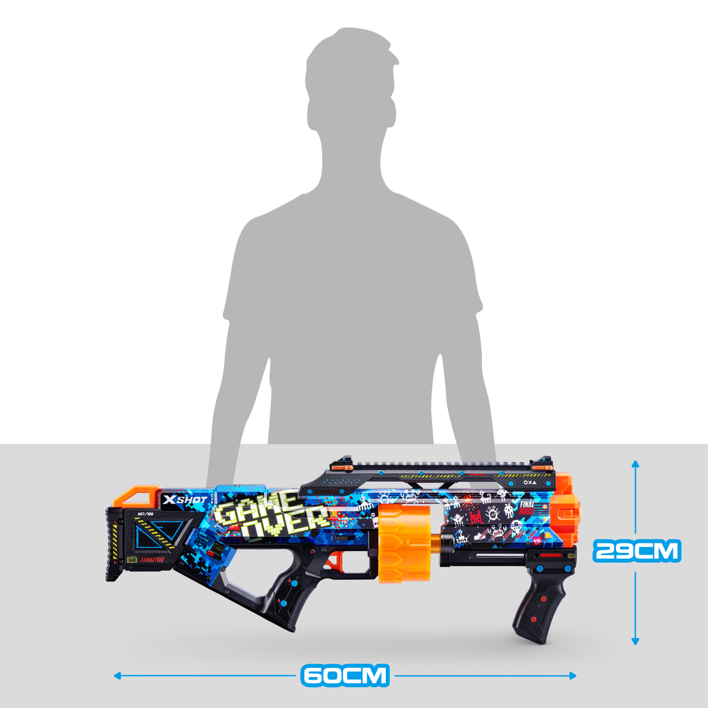 Light Gray XSHOT Skins Last Stand Dart Blaster - Game Over Skin 36518A (16 Darts) by ZURU HALSON ENTERPRISE 36518_X-SHOT-SKINS-LAST_STAND_-size.png Battling Toys