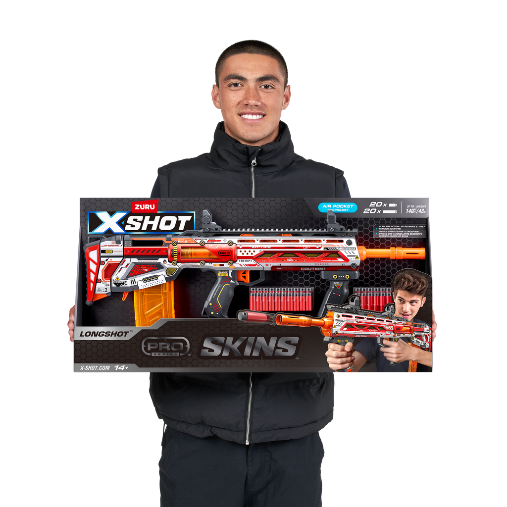 Dark Slate Gray XSHOT Skins Pro Series Longshot Blaster 36600 (40 Darts) by ZURU Toyzoona 36600_XSHOT_Pro_Series_Longshot_Lifestyle_03A.png Battling Toys