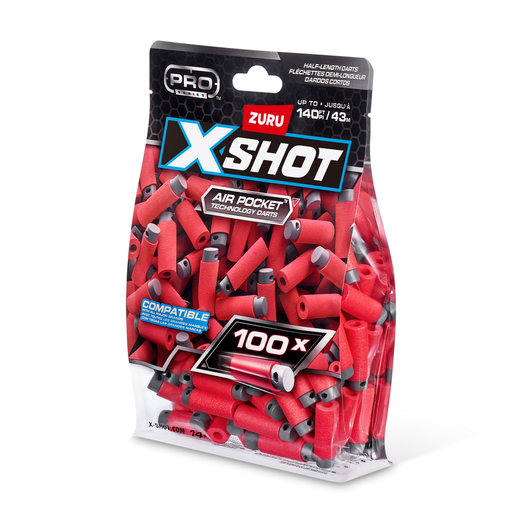Dark Slate Gray XSHOT Pro Series Half-Length Darts Refill Pack 36601 (100 Darts) by ZURU Toyzoona 36601_XSHOT_PRO-SERIES_1_DART_REFILL_100_PCS_Foilbag_IN_PACK_SIDE_A.png Battling Toys