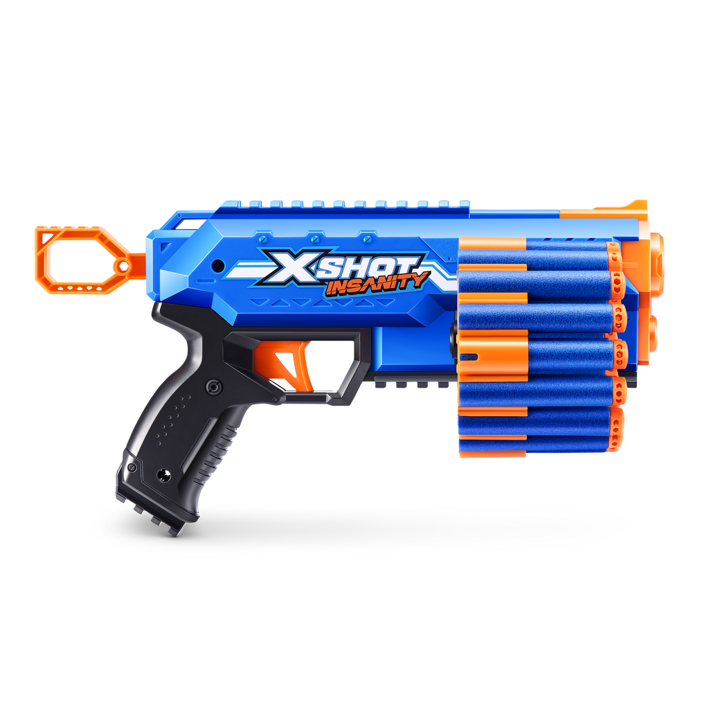 Dark Salmon XSHOT Insanity Manic Blaster 36603 (24 Darts) by ZURU Toyzoona 36603_X-SHOT_INSANITY_Manic_OOP_02.png Action Figures and Play Sets