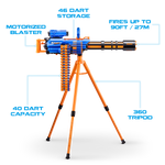 Dodger Blue XSHOT Insanity Motorized Rage Fire Gatlin Gun 36605 (72 Darts) by ZURU Toyzoona 36605-Insanity_Motorized_Rage_Fire_OOP_3_Feature_highlights.png Battling Toys