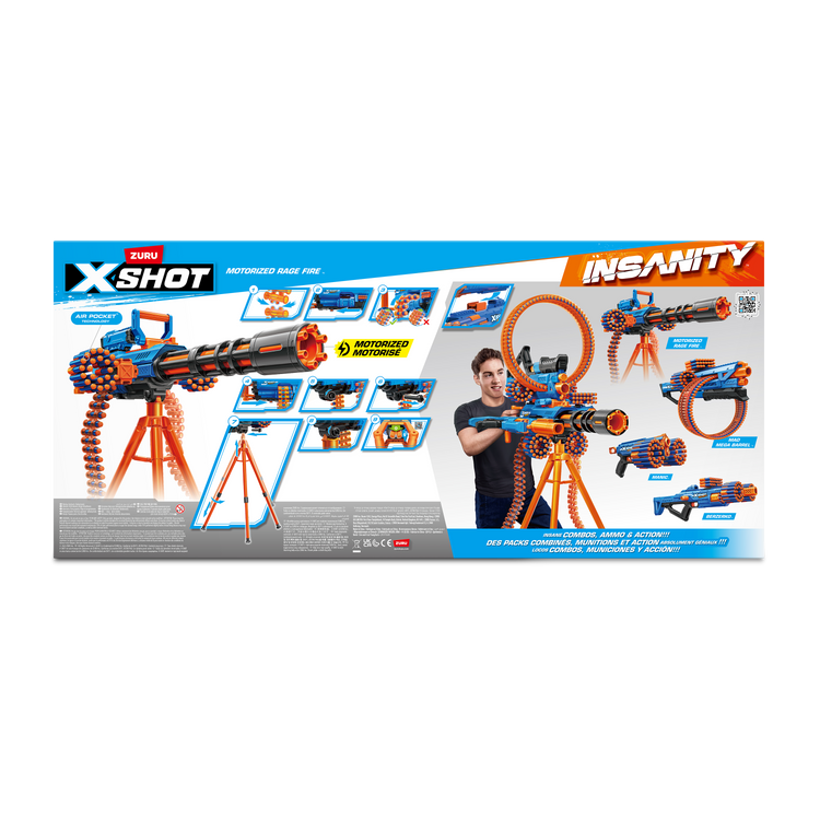 Dark Cyan XSHOT Insanity Motorized Rage Fire Gatlin Gun 36605 (72 Darts) by ZURU Toyzoona 36605_XSHOT_INSANITY-SERIES_1_Motorized_Rage_Fire_Gatlin_Gun_72darts__BACK_OF_PACK.png Battling Toys