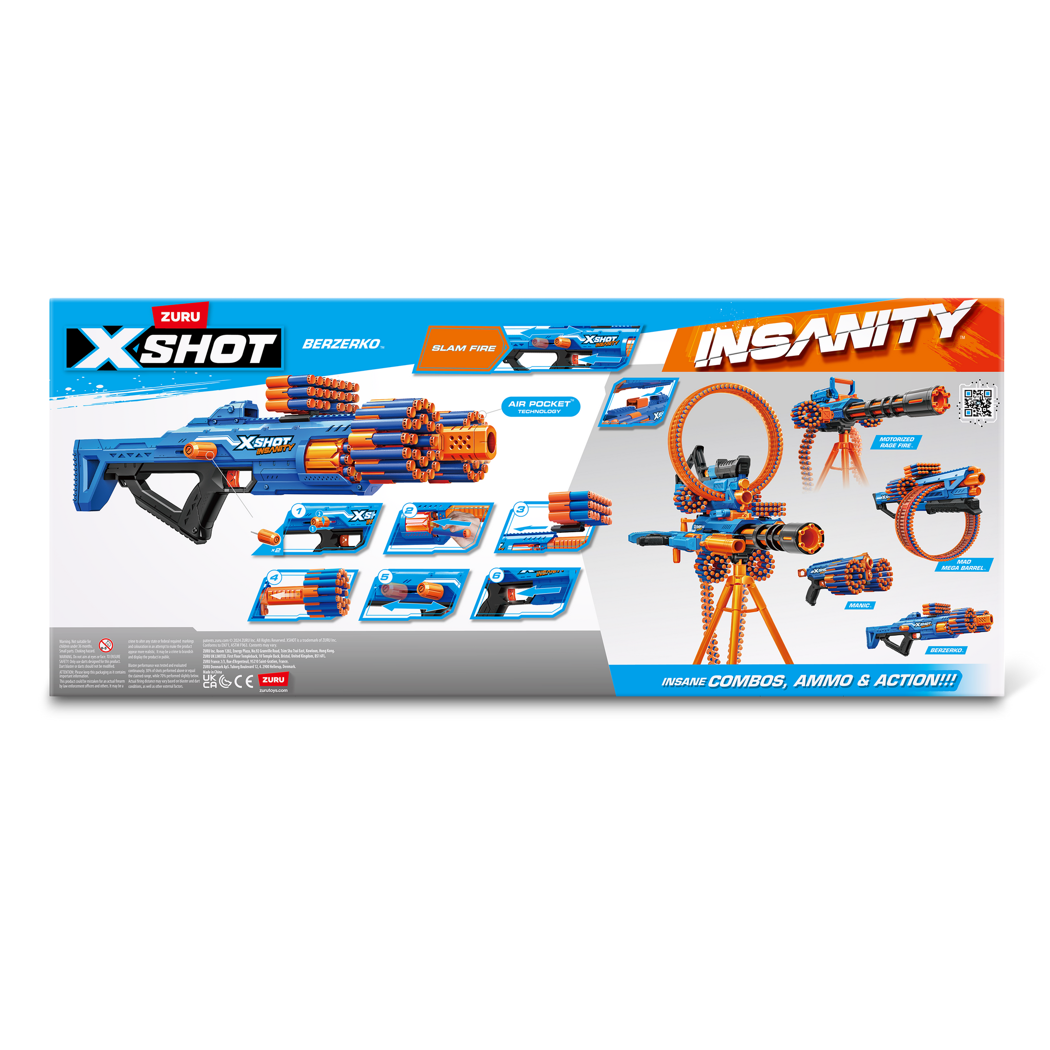 Shop Zuru X Shot Insanity Berzerko 36610 Toy Blaster for