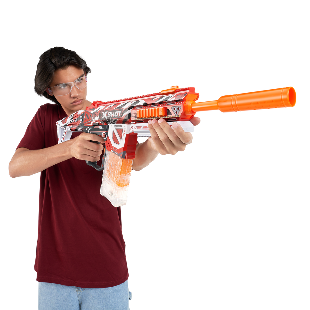 Dark Red XSHOT Hyper Gel HPG-700 Blaster 14+ (20,000 Hyper Gel Pellets) 36620 by ZURU HALSON ENTERPRISE 36620_X-Shot_HyperGel_HPG700_Lifestyle_03A.png Action Figures and Play Sets
