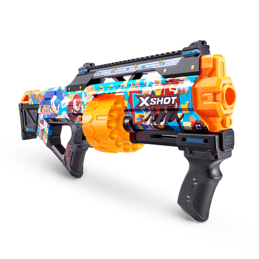 Sandy Brown XSHOT SKINS LAST STAND Modern Sonic, Sonic The Hedgehog Blaster (16 Air Pocket Technology Darts) 36704 by ZURU HALSON ENTERPRISE 36704_X-SHOT_SKINS_LASTSTANDModernSonic_OOP_01_1.png Action Figures and Play Sets