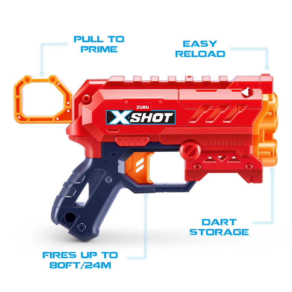 Firebrick XSHOT Excel Micro 2.0 Blaster 36726TQ1 (8 Darts) by ZURU Toyzoona 36726_XSHOT_EXCEL_SERIES_1_MICRO_2.0_8Darts__OOP_03.png Action Figures and Play Sets
