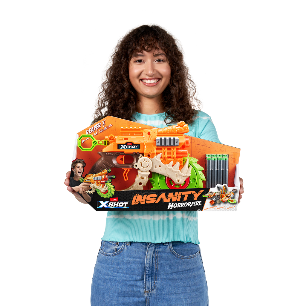 Sandy Brown XSHOT Insanity HorrorFire Reaper X 36730 (8 Darts) by Zuru Toyzoona 36730_XSHOT_INSANITY_HORRORFIRE_REAPER_X_Lifestyle_03.png Action Figures and Play Sets
