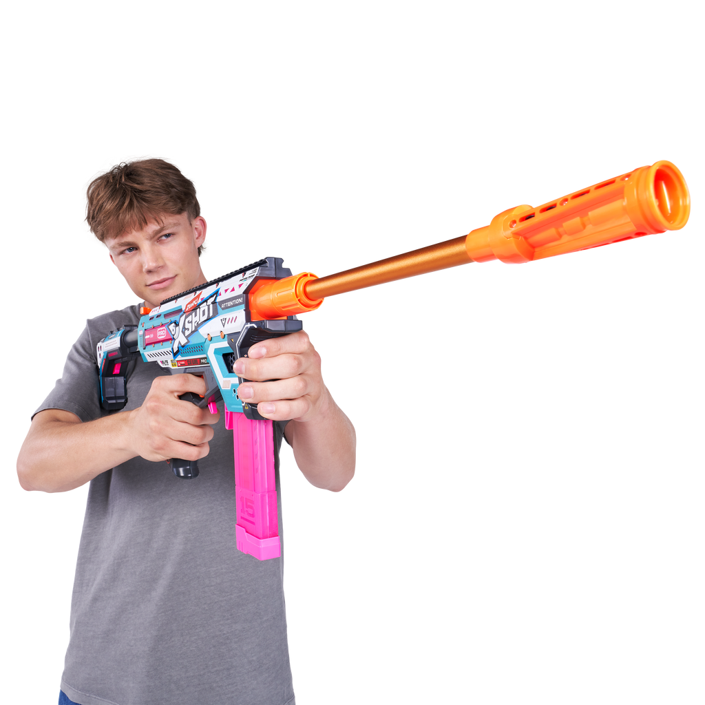 Rosy Brown XSHOT Pro Motorized Piston Pump AEB 36821 by ZURU HALSON ENTERPRISE 36821_XSHOT_PRO-MOTORIZED_LIFESTYLEWHITE_01B.png Action Figures and Play Sets