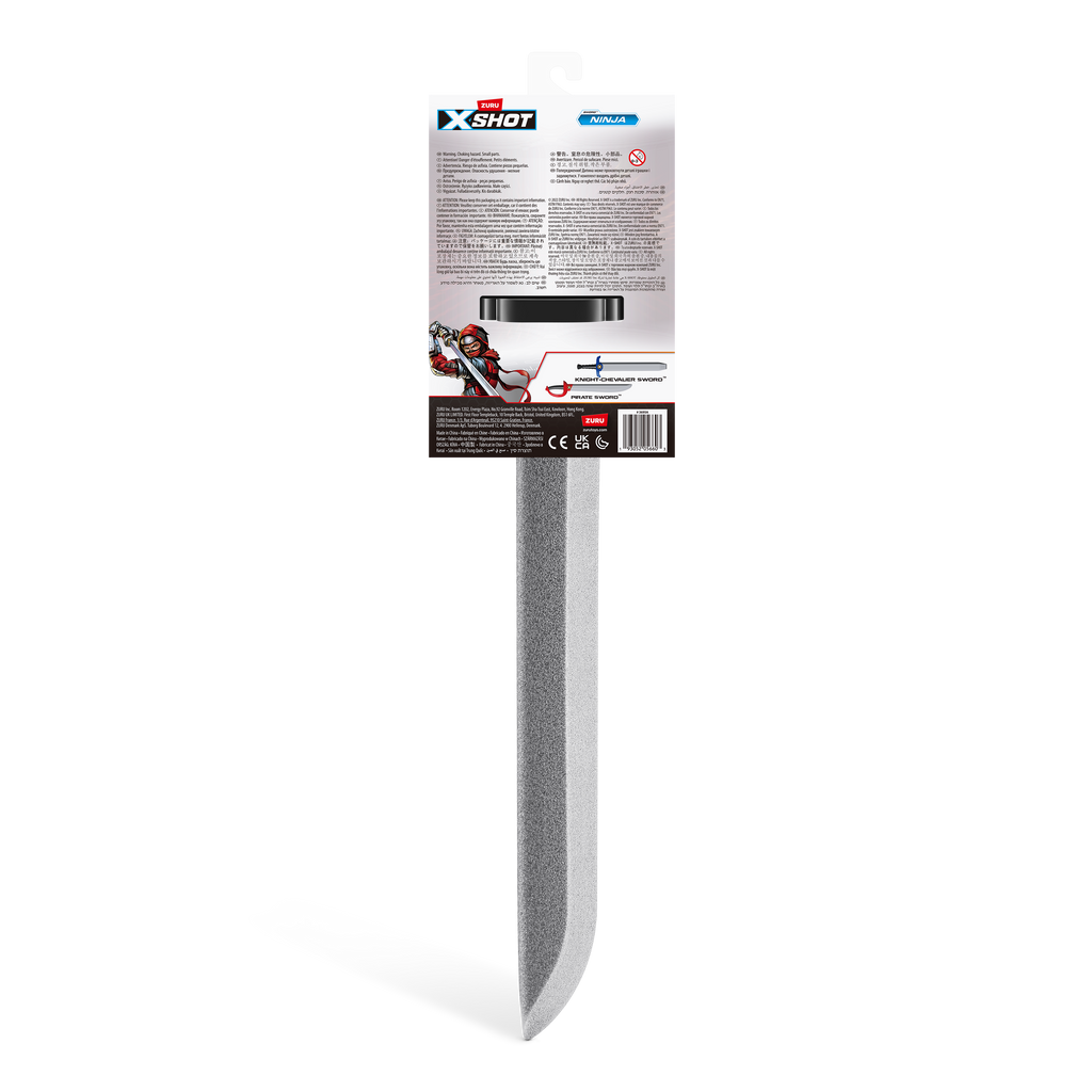 Light Gray XSHOT Swords 3695 by ZURU Toyzoona 3695A_XSHOT_Swords_KNIGHT-NINJA_Back_of_Pack_01.png Action Figures and Play Sets