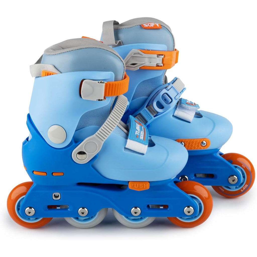 Steel Blue Kids Inline Skates Set - Adjustable Roller Skates for Girls & Boys - Complete Set with Helmet & Pads - ABEC-7 Bearings - Size L (36-39) HALSON ENTERPRISE 4_b3d78cae-70aa-40e6-bd62-8c60681edcb2.jpg Outdoor and Active Play