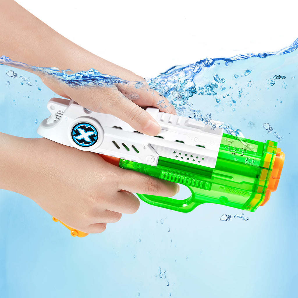 Light Gray XSHOT Fast-Fill Nano 56333 by ZURU HALSON ENTERPRISE 56333-X-SHOTWATER-WATERWARFARE-NANOFAST-FILLOpenBoxhand-03.jpg Action Figures and Play Sets