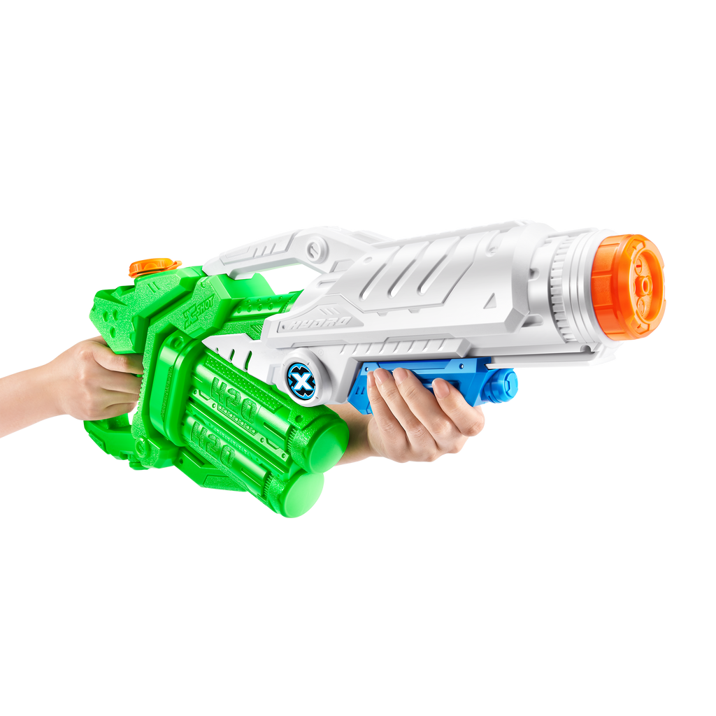 Light Gray XSHOT Water Warfare Hydro Hurricane Water Blaster 5641 by ZURU HALSON ENTERPRISE 5641-Zuru_X-SHOT-WATER_WARFARE-WATER_BLASTER-Hydro_Hurricane-hand-02.png Battling Toys