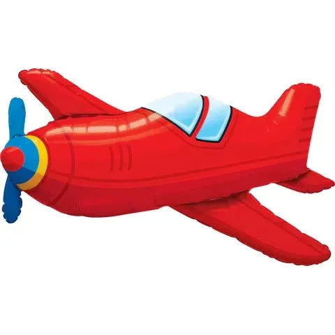 Firebrick Qualatex Red Airplane 57811 Balloon Toyzoona 57808_57811_F_B_large_1.webp Gift, Party Goods & Wrapping Paper